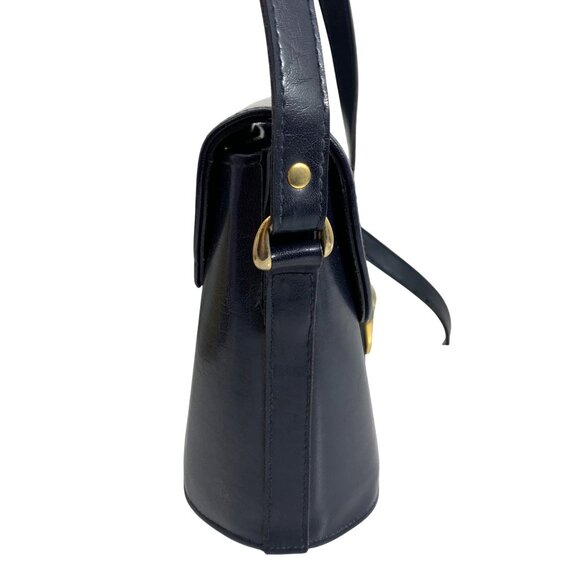 POLO Ralph Lauren Navy Blue Bucket Crossbody Bag Horse Medallian Logo Vintage - Picture 7 of 11